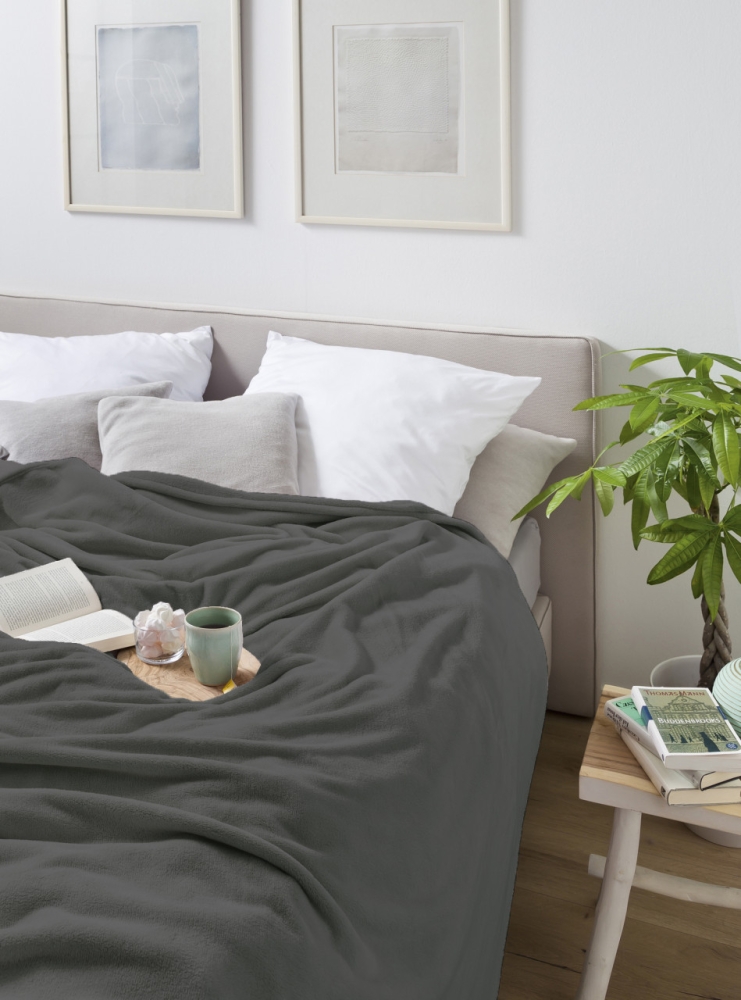 Biederlack Wohn- und Kuscheldecke 'Soft & Cover' 150 x 200 cm Anthrazit - Grau